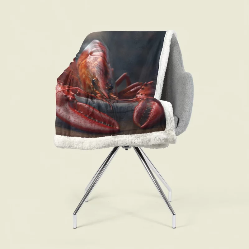 High Quality Lobster Photo Sherpa Fleece Blanket 1