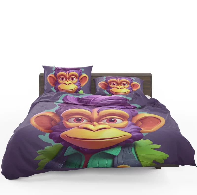 Highly Detailed Monkey Illustration Bedding Set 1