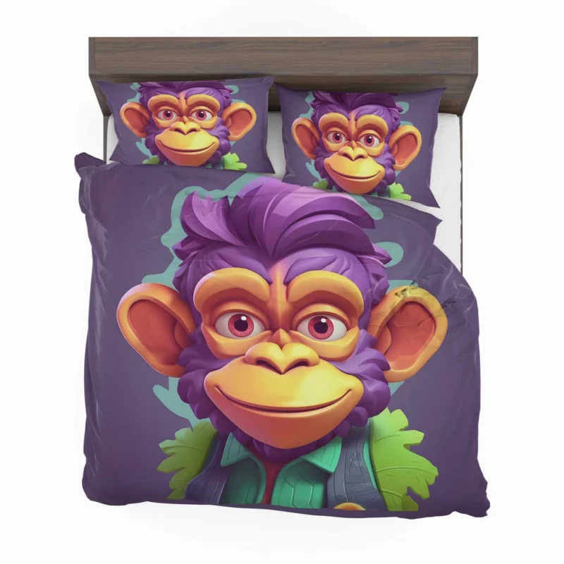 Highly Detailed Monkey Illustration Bedding Set 2