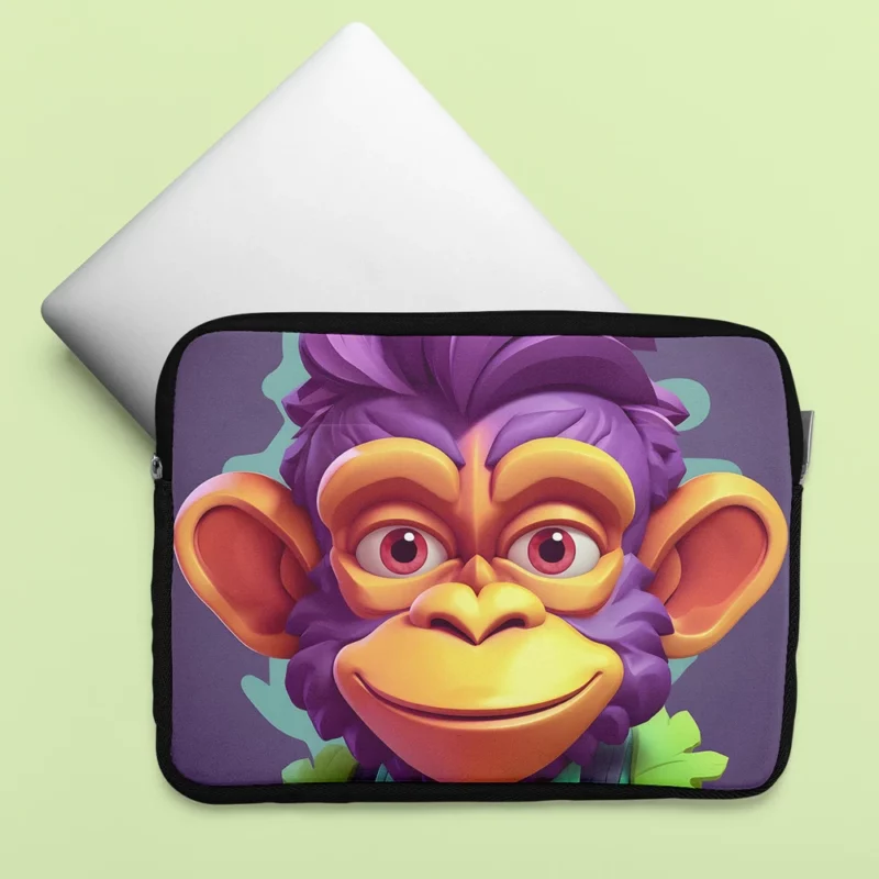 Highly Detailed Monkey Illustration Laptop Sleeve