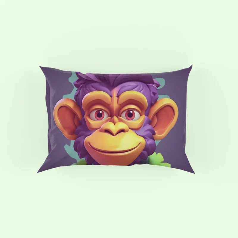 Highly Detailed Monkey Illustration Pillow Case