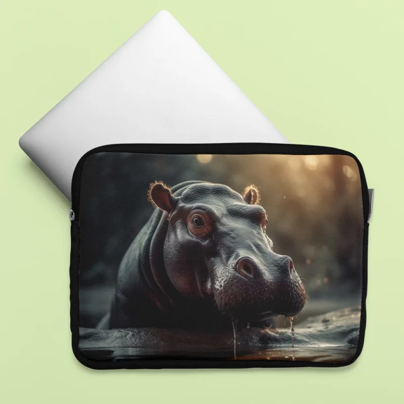 Hippo in South Africa Laptop Sleeve