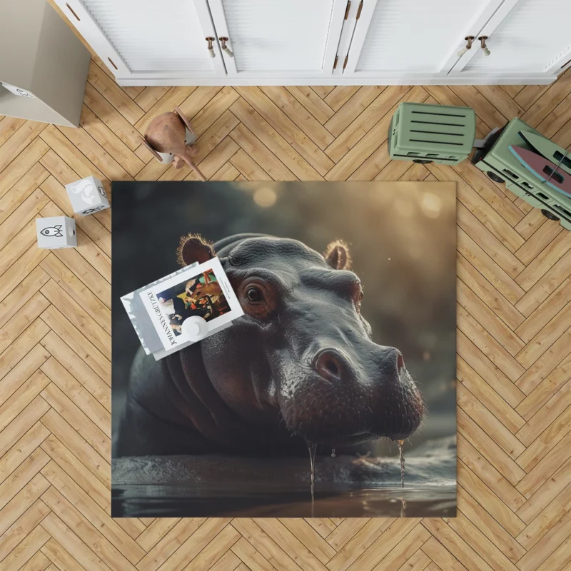 Hippo in South Africa Rug