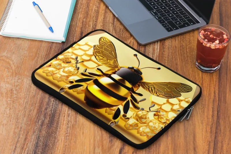 Honey Bee Collecting Nectar Laptop Sleeve 2