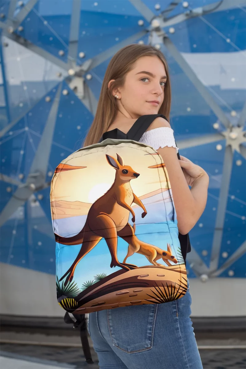 Hopping Kangaroo Minimalist Backpack 2