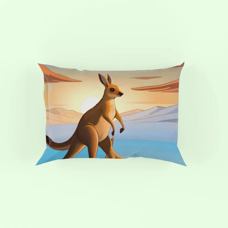 Hopping Kangaroo Pillow Case