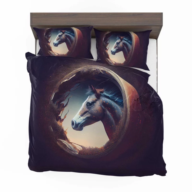 Horse Head Artwork Bedding Set 2