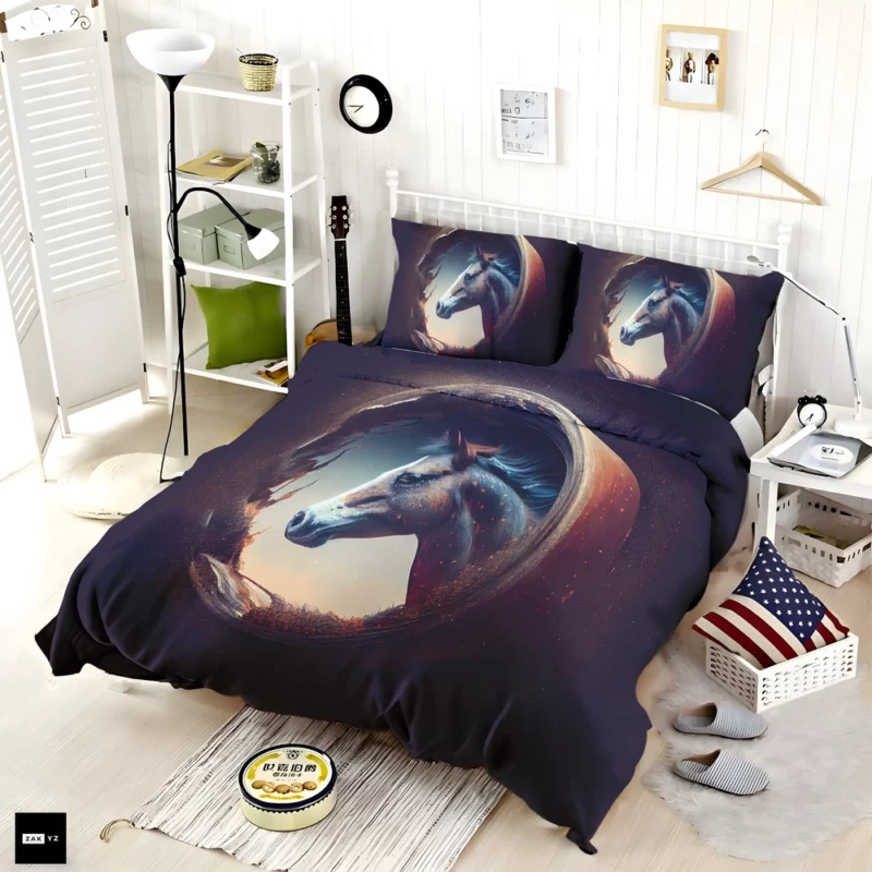 Horse Head Artwork Bedding Set