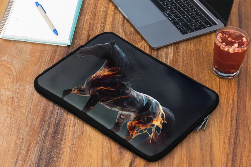 Horse Running With Fire Laptop Sleeve 2