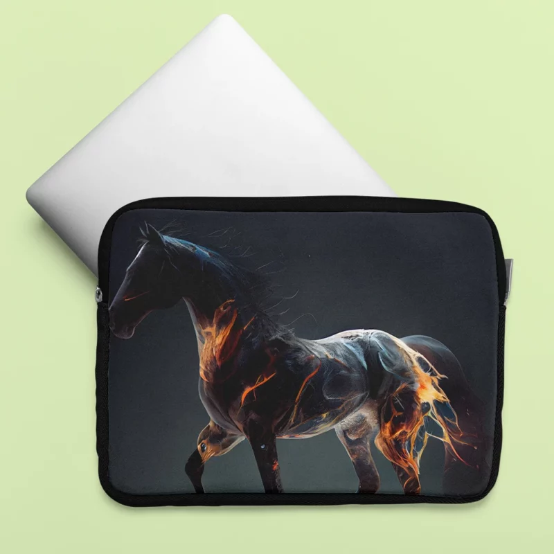 Horse Running With Fire Laptop Sleeve