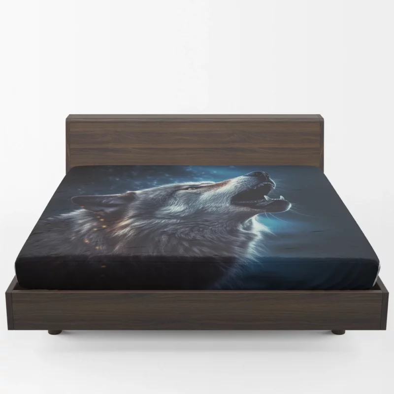 Howling Wolf Dark Fitted Sheet 1