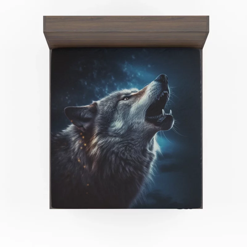 Howling Wolf Dark Fitted Sheet