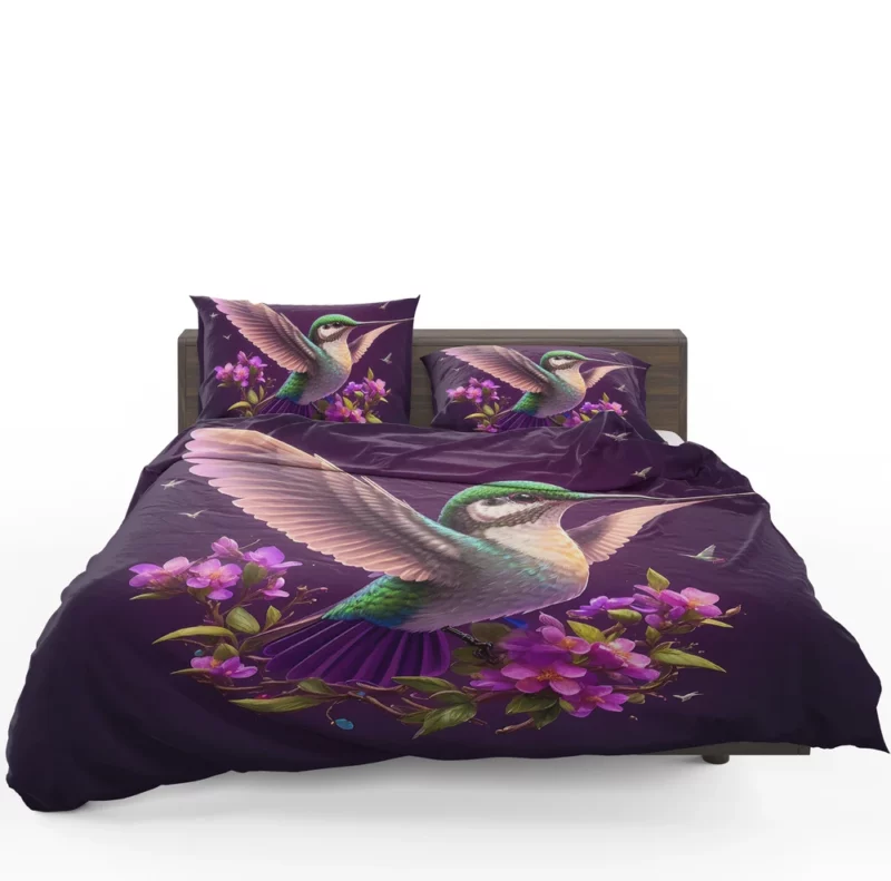 Hummingbird Logo Illustration Bedding Set 1