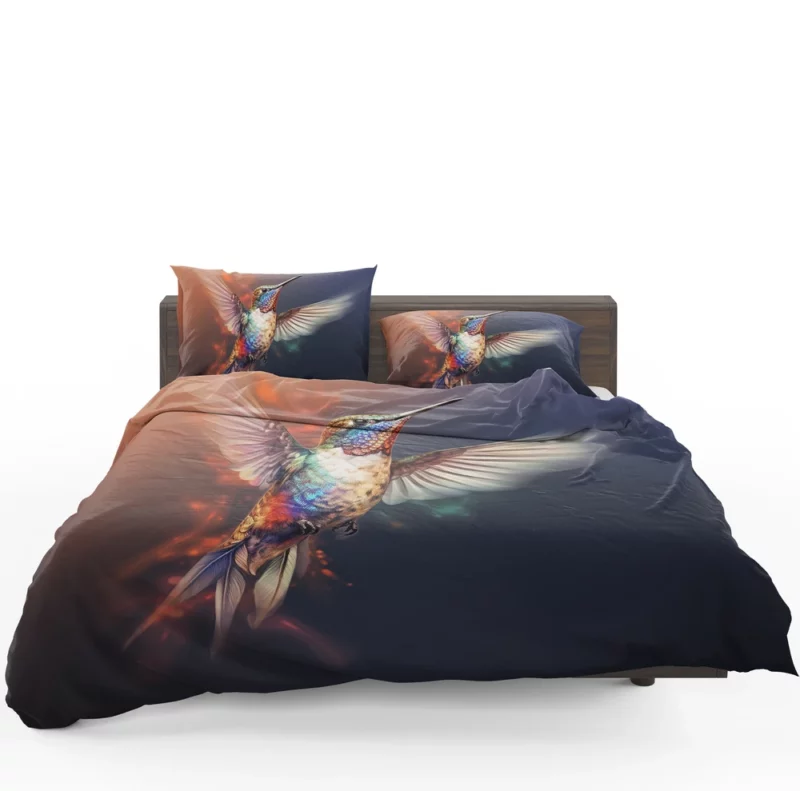 Hummingbird Near Flowers Bedding Set 1