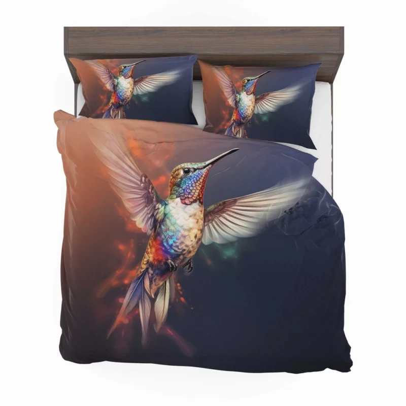 Hummingbird Near Flowers Bedding Set 2