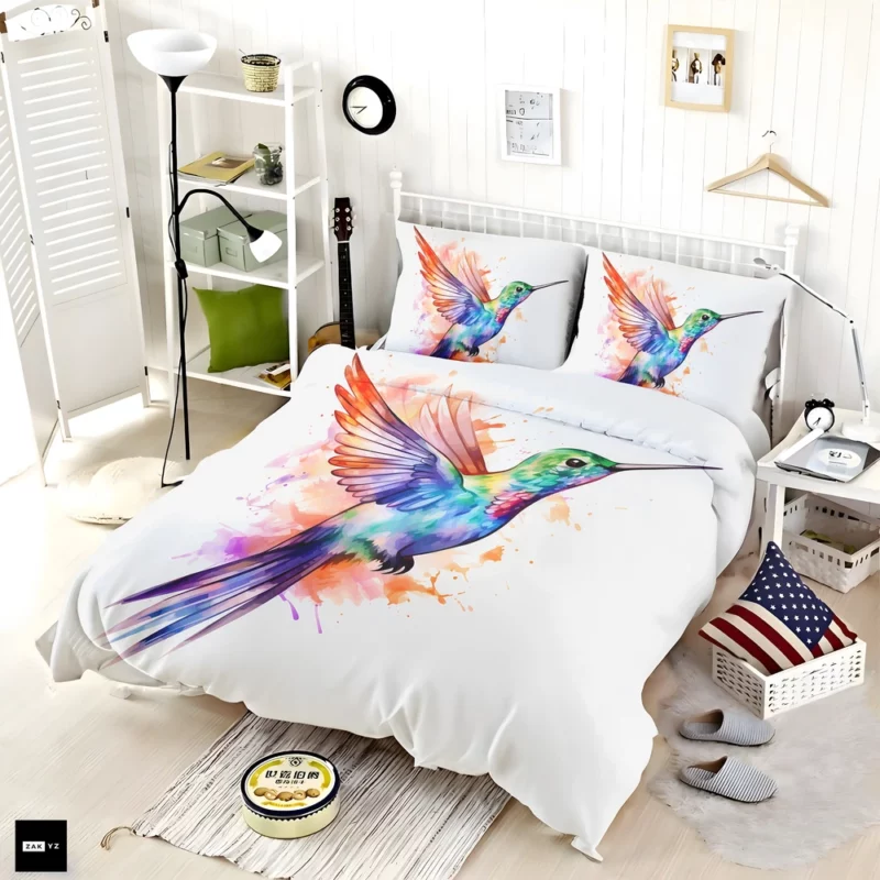 Hummingbird With Butterfly Wings Bedding Set