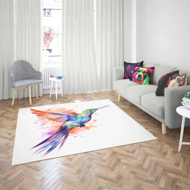 Hummingbird With Butterfly Wings Rug 2