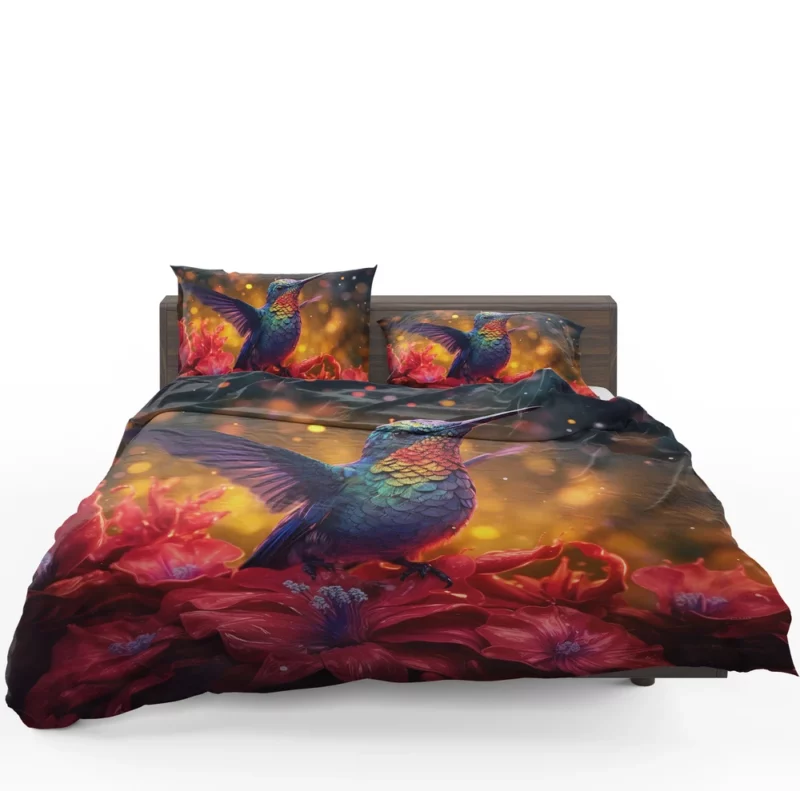 Hummingbird and Flowers Bedding Set 1