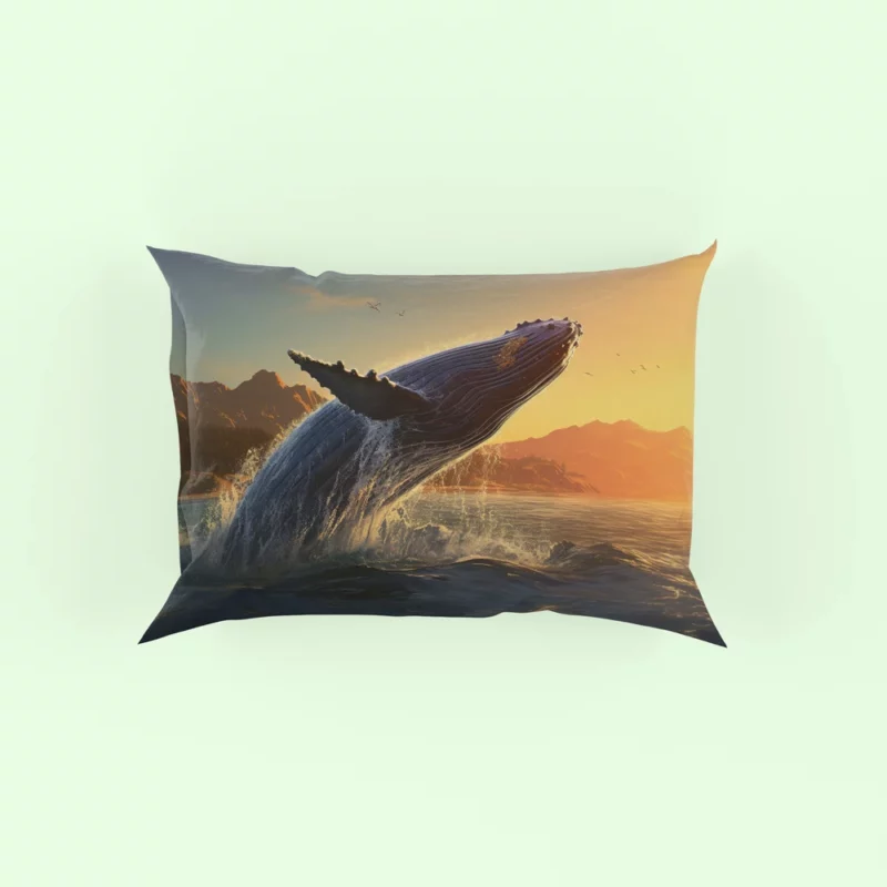 Humpback Whale Jumping from Ocean Pillow Case