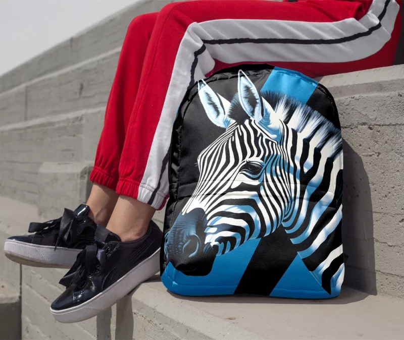 Hyperrealistic Zebra Painting Minimalist Backpack 1