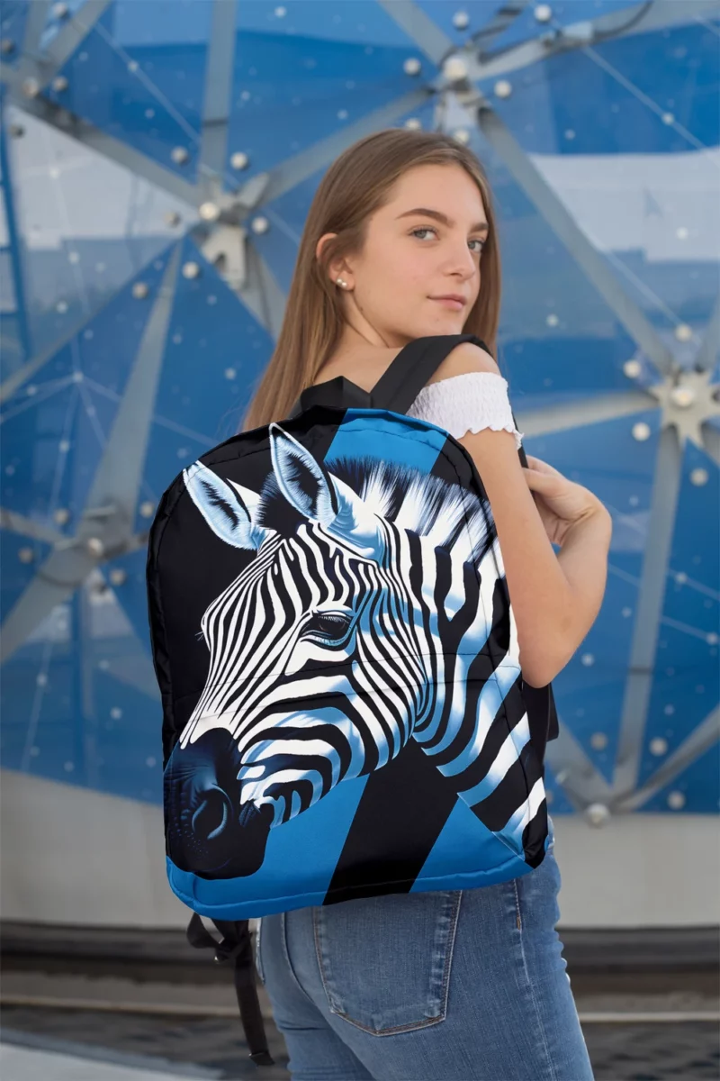 Hyperrealistic Zebra Painting Minimalist Backpack 2