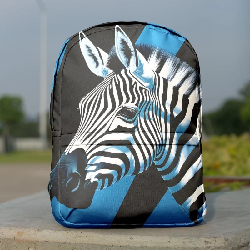 Hyperrealistic Zebra Painting Minimalist Backpack