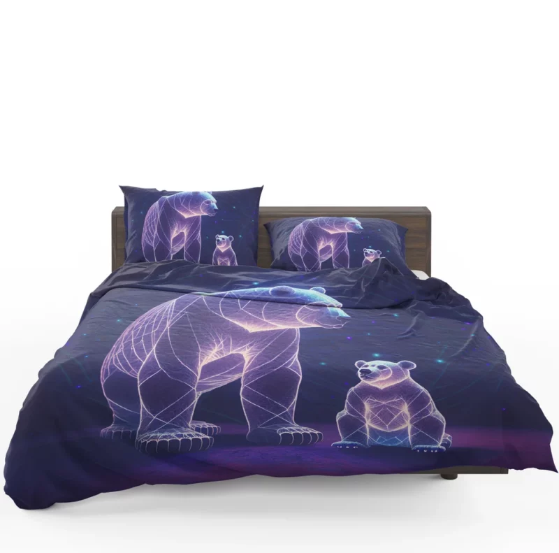 Illustration of Ursa Constellations Bear Bedding Set 1