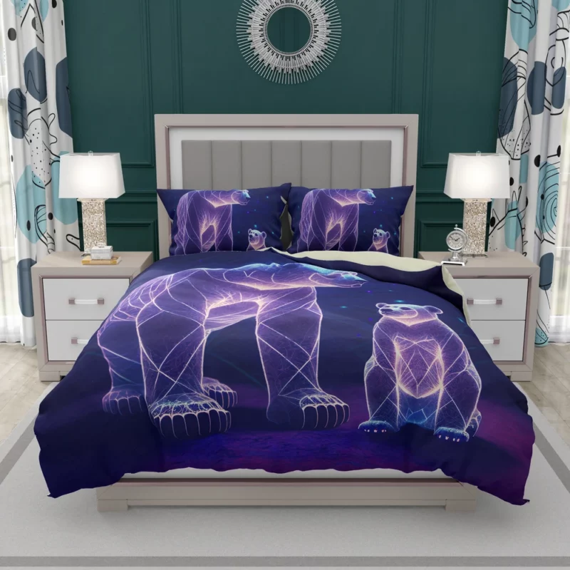 Illustration of Ursa Constellations Bear Bedding Set 2