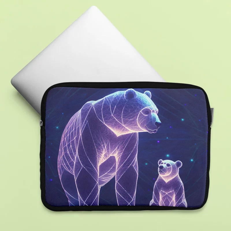 Illustration of Ursa Constellations Bear Laptop Sleeve