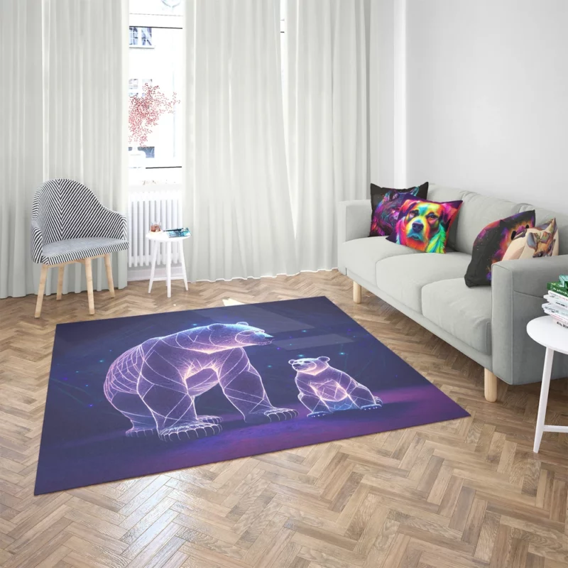 Illustration of Ursa Constellations Bear Rug 2