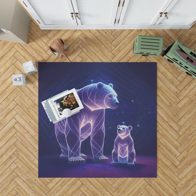 Illustration of Ursa Constellations Bear Rug