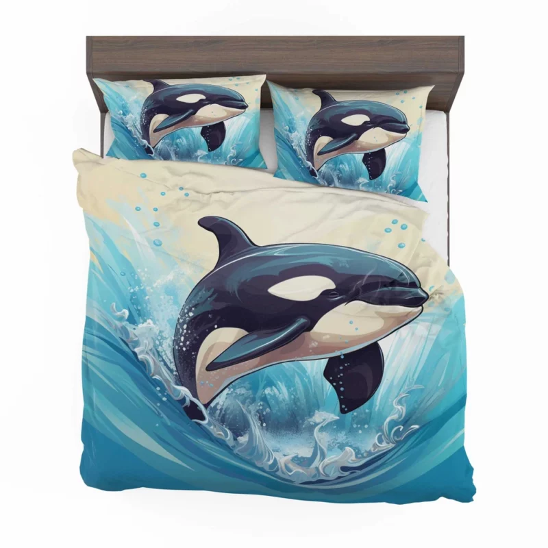 Jumping Orca Cartoon Bedding Set 2