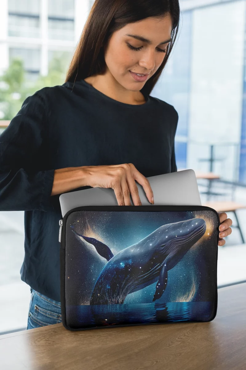 Jumping Whale AI Artwork Laptop Sleeve 1