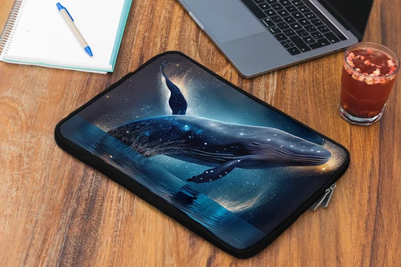 Jumping Whale AI Artwork Laptop Sleeve 2