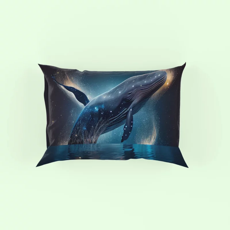 Jumping Whale AI Artwork Pillow Case