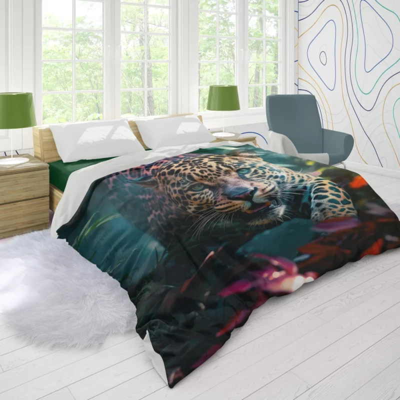 Jungle Racing Jaguar Duvet Cover