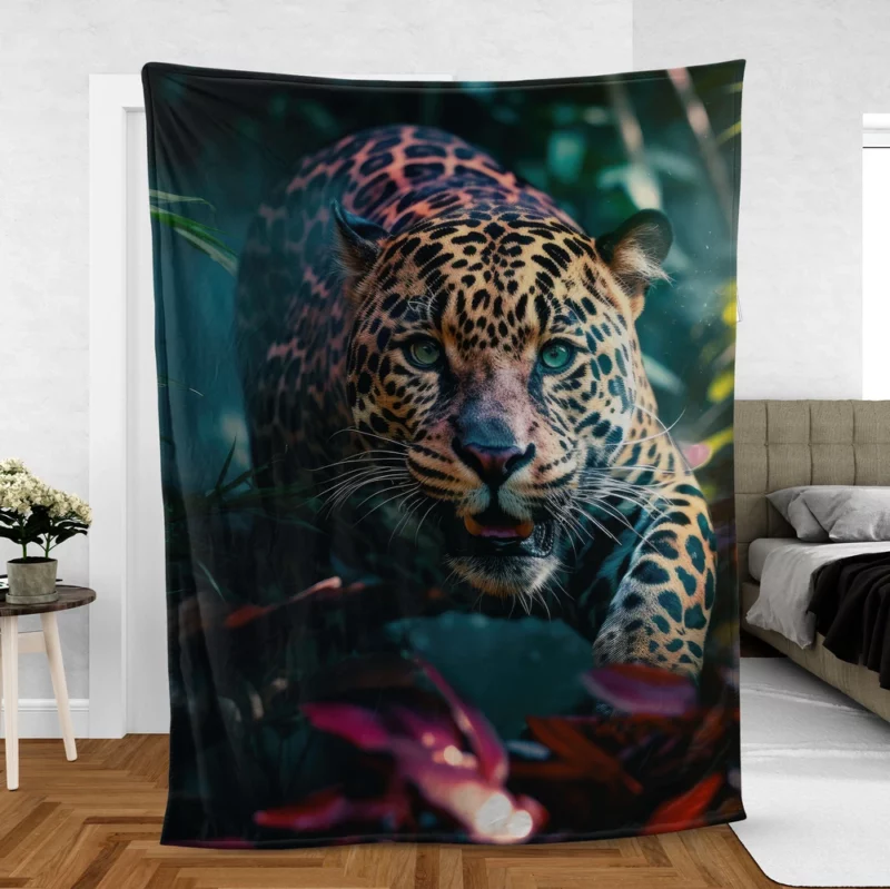 Jungle Racing Jaguar Fleece Blanket