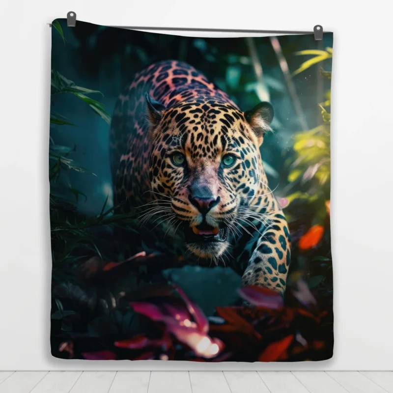 Jungle Racing Jaguar Quilt Blanket 1