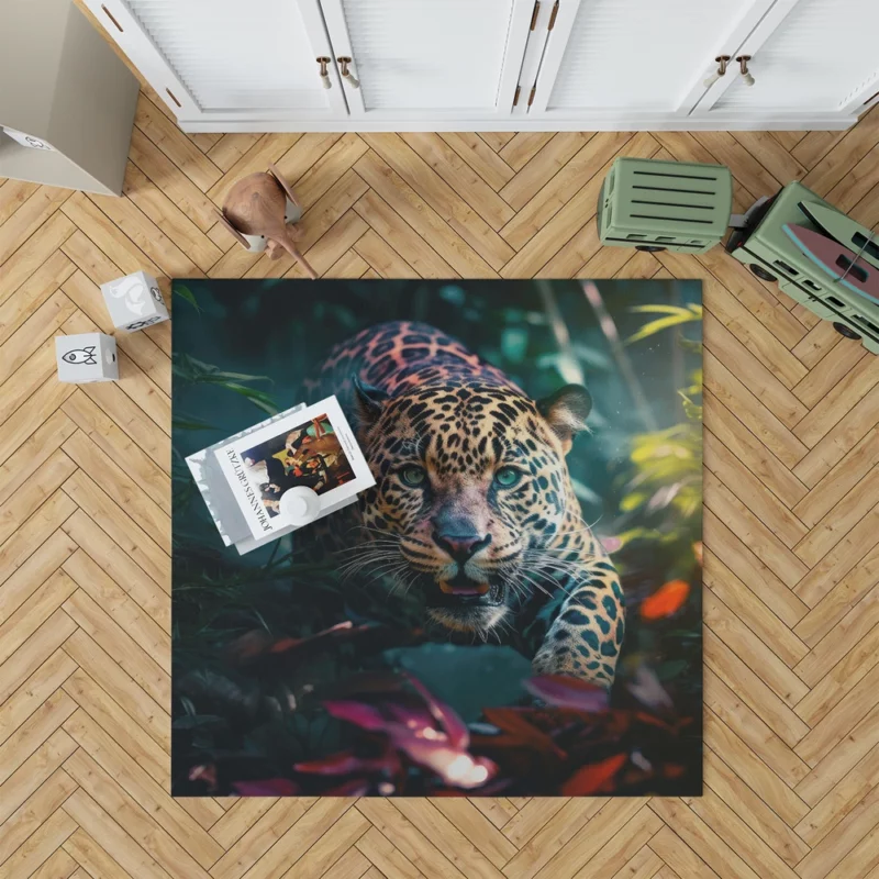 Jungle Racing Jaguar Rug