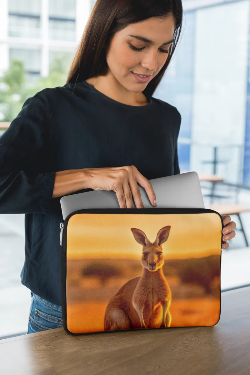 Kangaroo at Sunset Laptop Sleeve 1