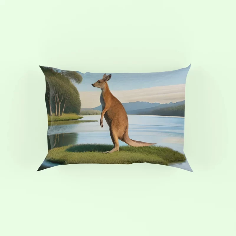 Kangaroo by the Lakeside Pillow Case