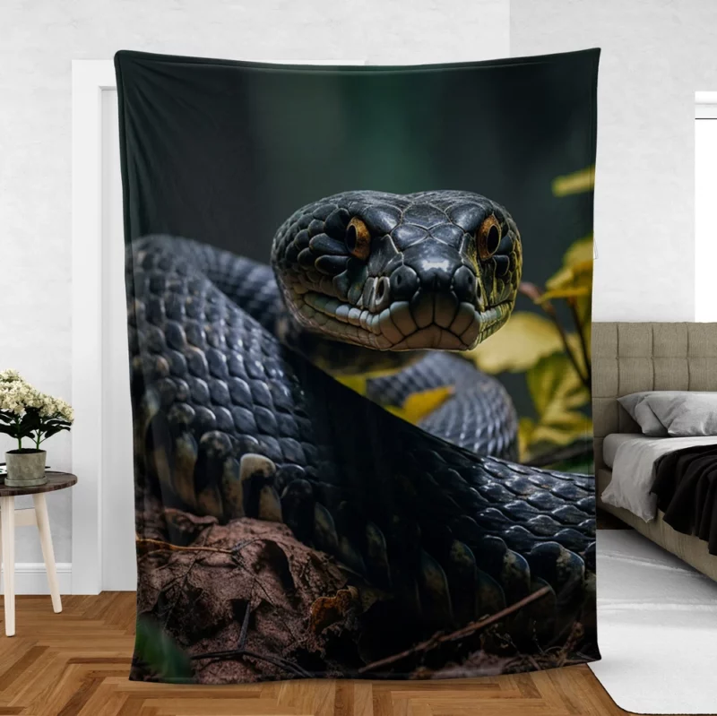 King Cobra AI Artwork Fleece Blanket