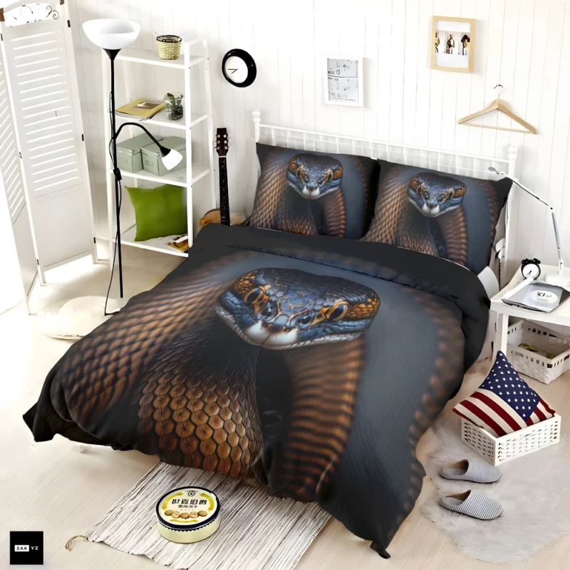 King Cobra Closeup Bedding Set