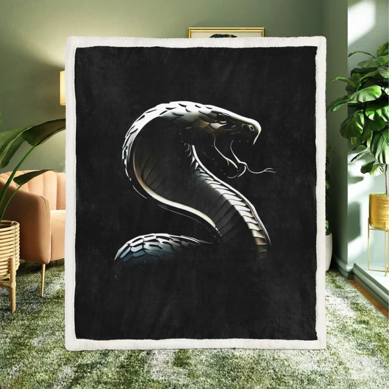 King Cobra Logo Elegant Sherpa Fleece Blanket