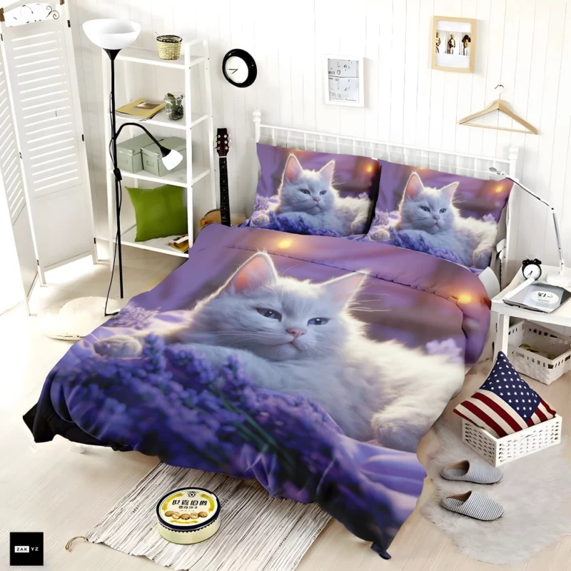 Kitten Sitting in Window Bedding Set