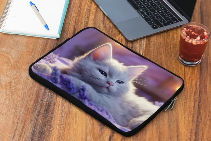 Kitten Sitting in Window Laptop Sleeve 2