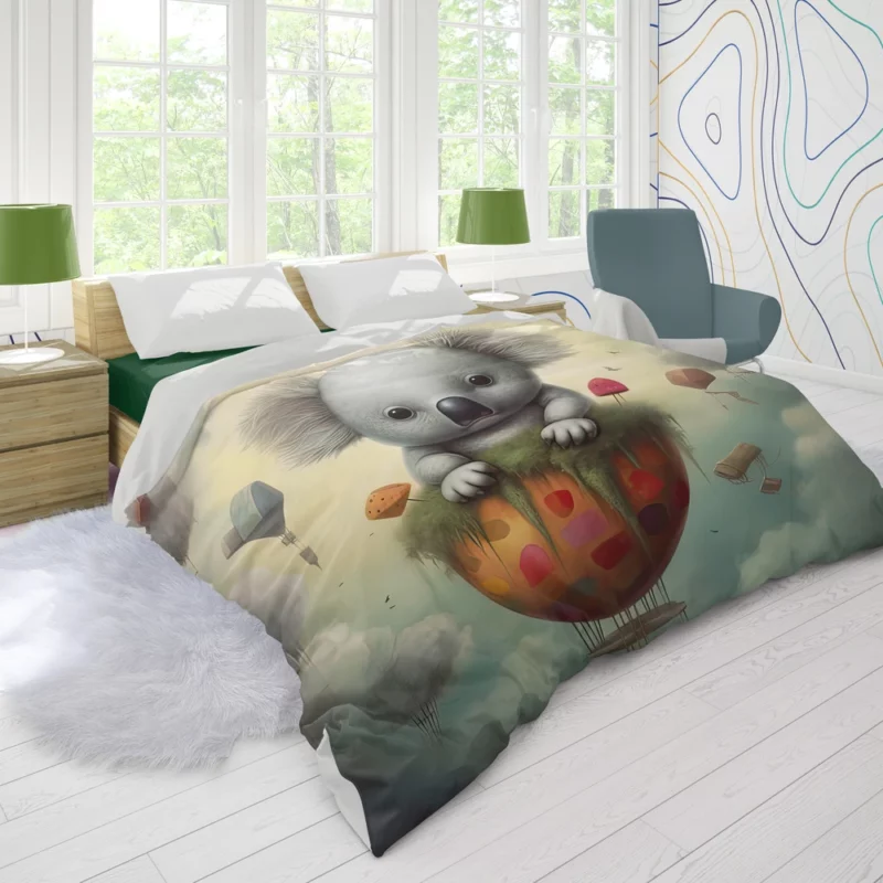 Koala Children Book Illustration Duvet Cover