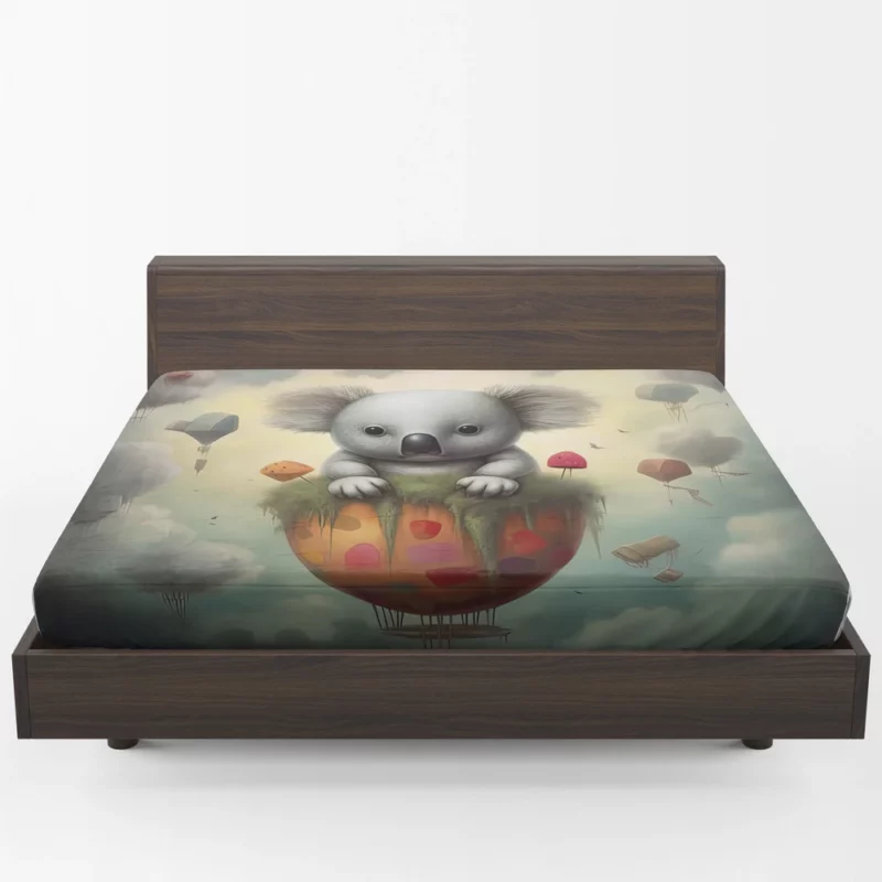 Koala Children Book Illustration Fitted Sheet 1