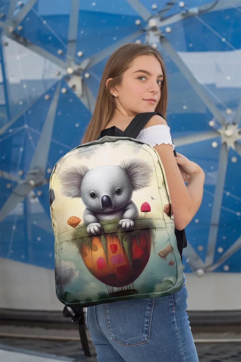 Koala Children Book Illustration Minimalist Backpack 2