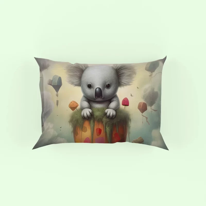 Koala Children Book Illustration Pillow Case